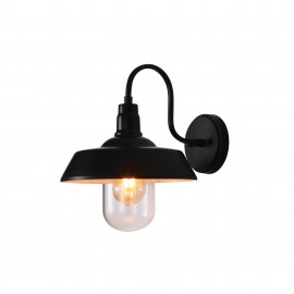 Oriel Lighting-Hudson Barn Style Wall Light-Black & White